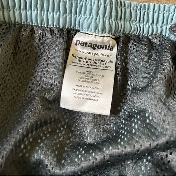 Patagonia Light Blue Baggies 4” - Picture 4 of 5